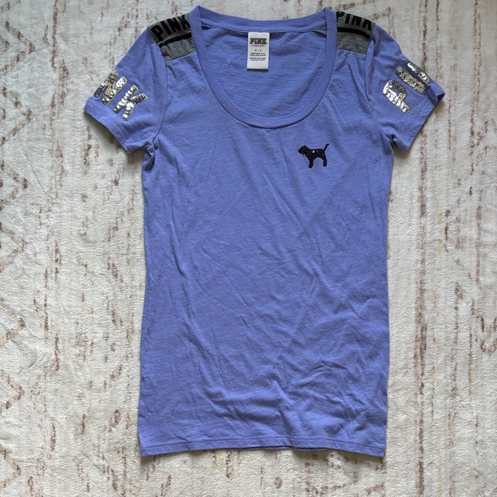 PINK Victoria's Secret Purple Short Sleeve Tee